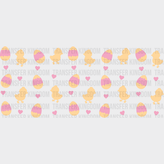 Eggs And Baby Chicks - Easter Cup Wrap Uv Sticker Permanent Dtf Decal