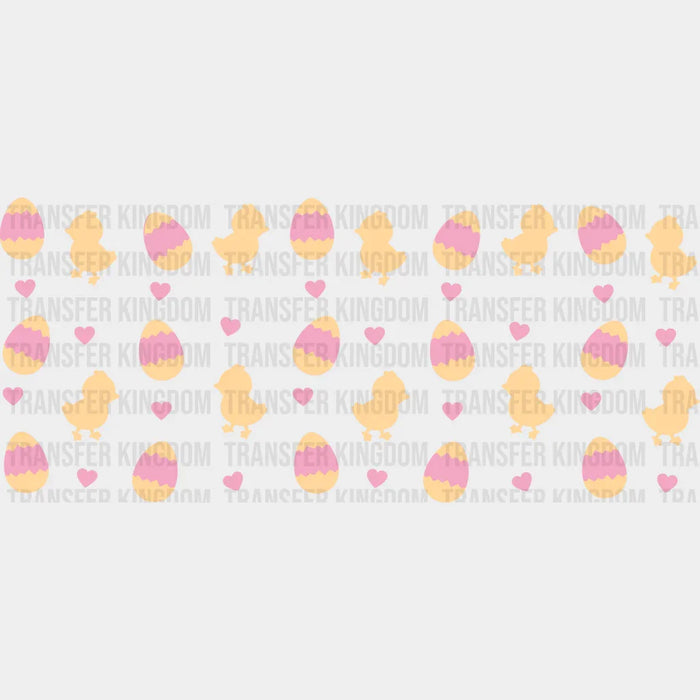 Eggs And Baby Chicks - Easter Cup Wrap UV Sticker Permanent UV DTF Decal