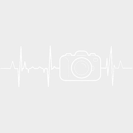 EKG Line & Camera - Photography DTF Transfers Adult Unisex - S & M (10’’) / Light Color Design (See Imaging)