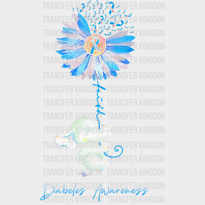 Elephant Daisy - Diabetes DTF Transfers