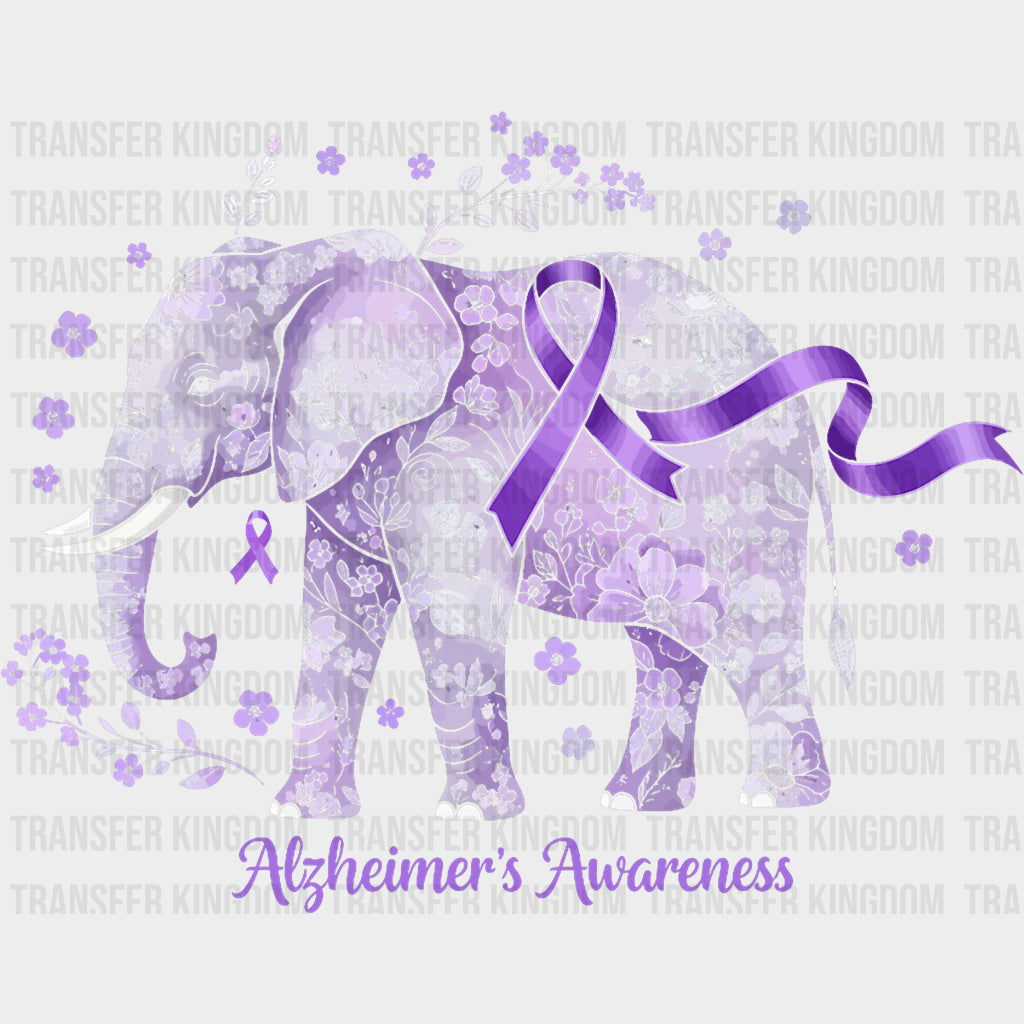 Elephant Flowers - Alzheimer's Awareness DTF Transfer transfer-kingdom