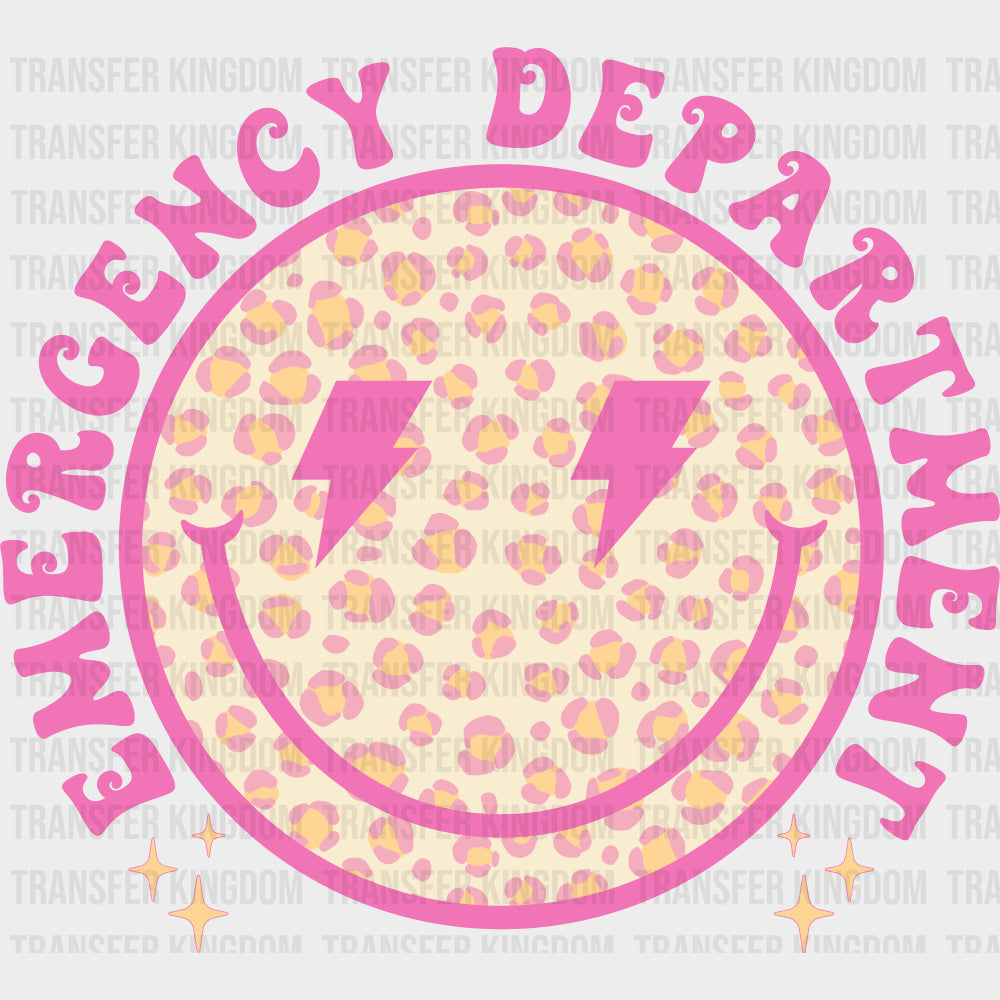 Emergency Department Pink Smiley - ER Nurse DTF Transfers