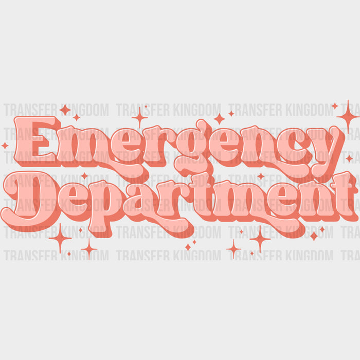 Emergency Department Pink Sparkles - ER Nurse DTF Transfers