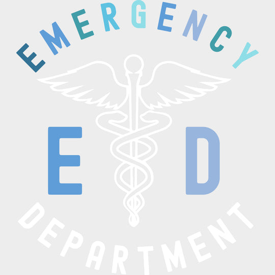 Emergency ED Department - ER Nurse DTF Transfers Adult Unisex - S & M (10’’) / Light Color Design (See Imaging)