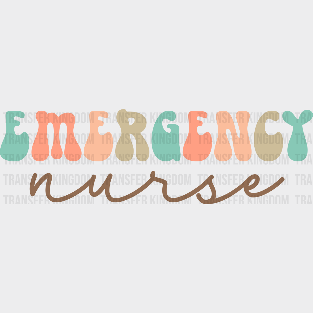 Emergency Nurse Design - Er Dtf Heat Transfer