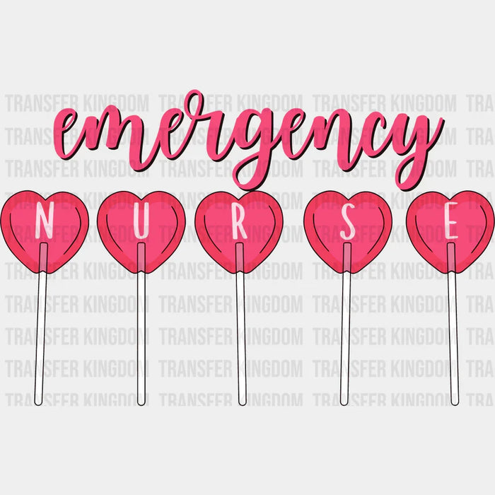 Emergency Nurse Valentine's Day Design - DTF heat transfer
