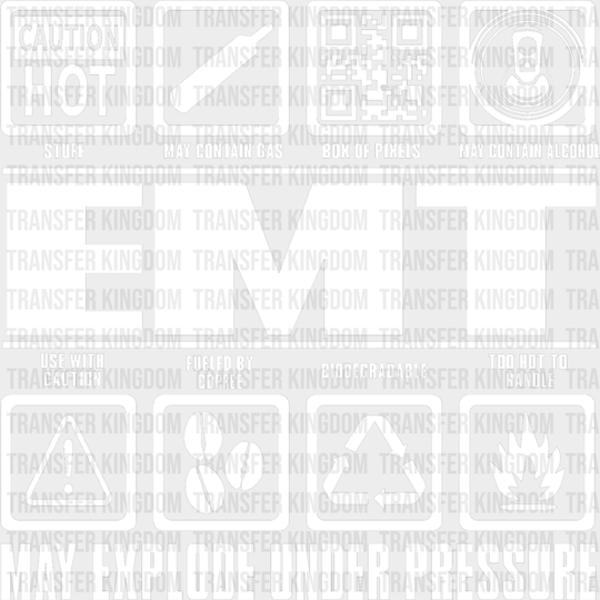 Emt May Explode Under Pressure - Dtf Heat Transfer Unisex S & M (10’’) / Light Color Design See