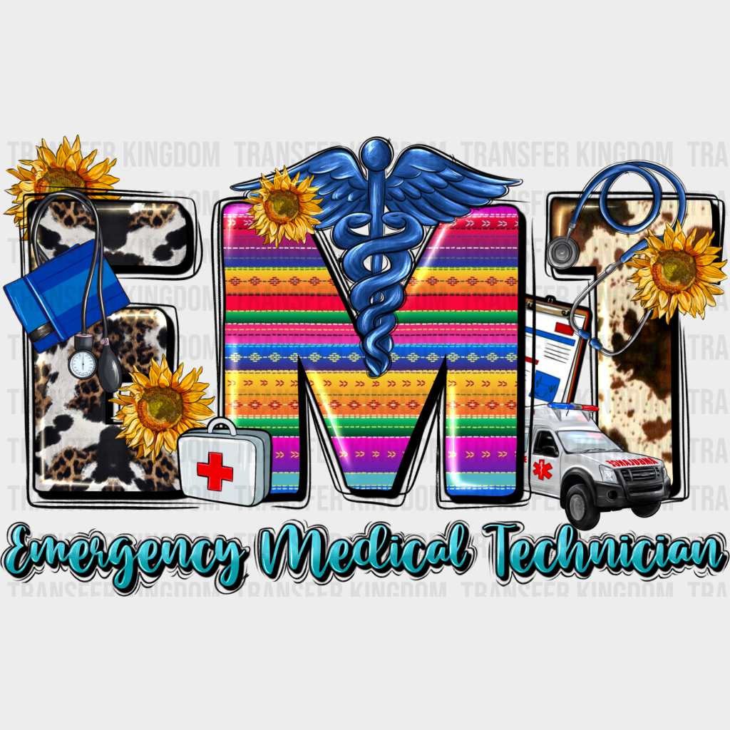 Emt Sunflower Design - Dtf Heat Transfer