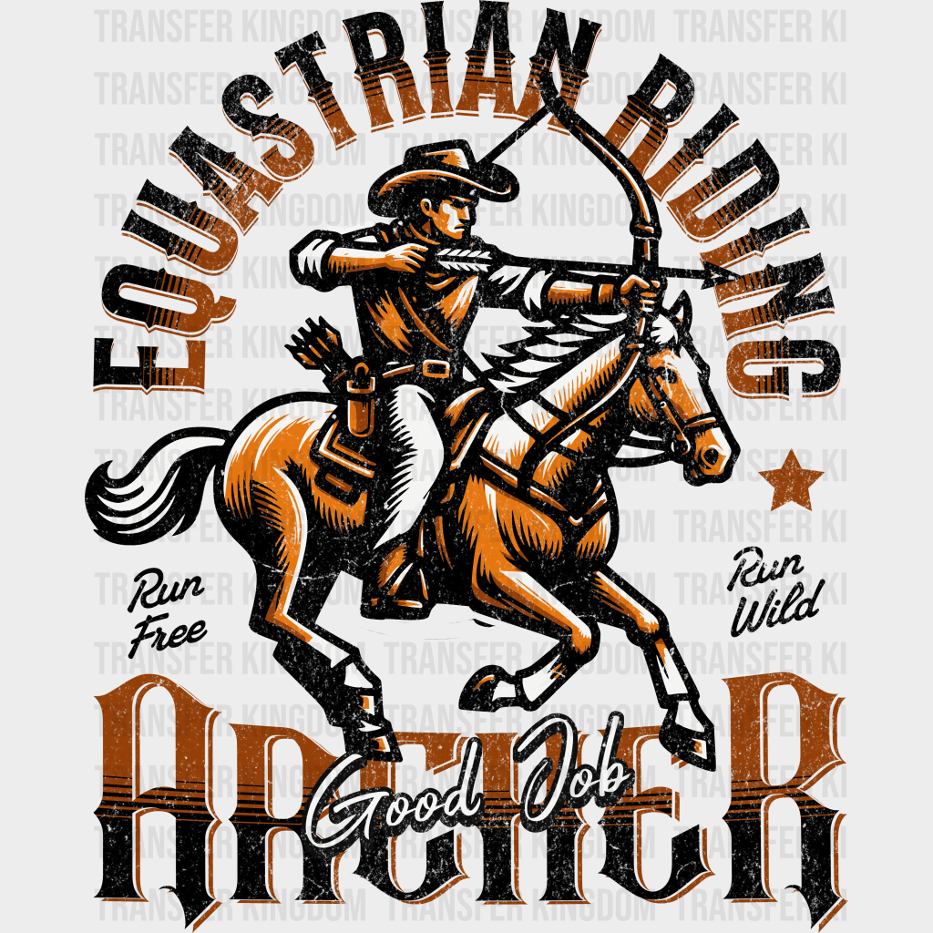 Equestrians Riding Good Job Design - Rodeo Dtf Transfers