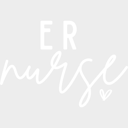 Er Nurse Heart Design - Er Dtf Heat Transfer Unisex S & M (10’’) / Light Color See Imaging