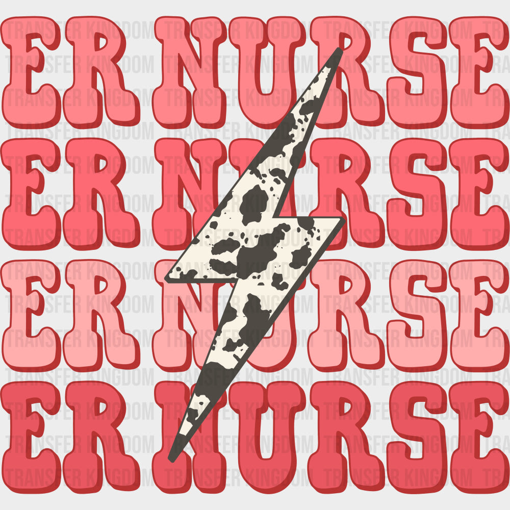 ER Nurse Lightning Bolt - ER Nurse DTF Transfers