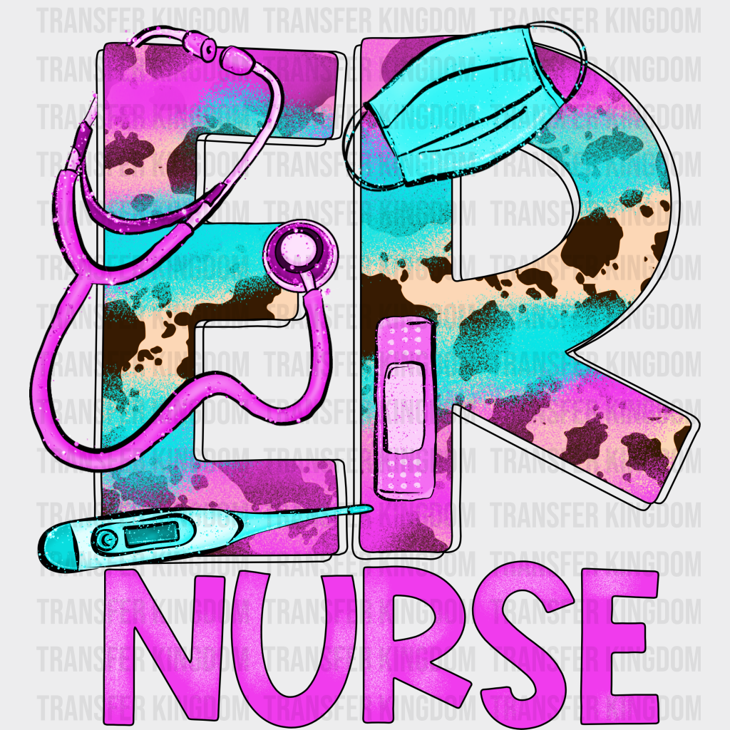 Er Nurse Purple Design - Dtf Heat Transfer