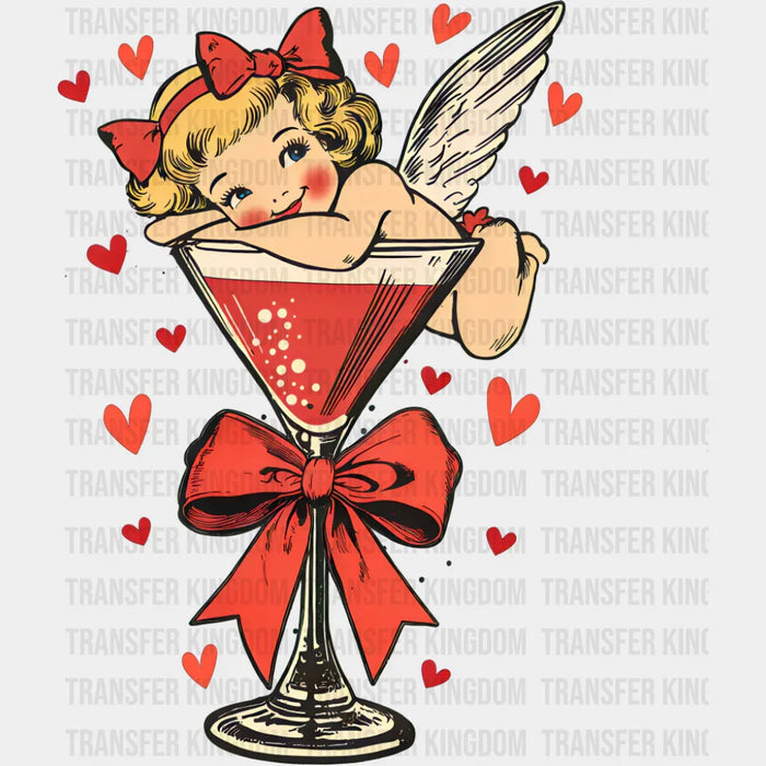 Eros Martini Glass Red Design - Valentine's Day DTF Transfer
