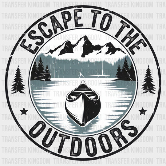 Escape To The Outdoors - Hiking DTF Transfers Adult Unisex - S & M (10’’) / Dark Color Design (See Imaging)