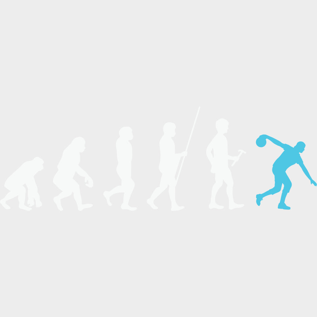 Evolution Of A Bowler - Bowling DTF Transfers Adult Unisex - S & M (10’’) / Light Color Design (See Imaging)