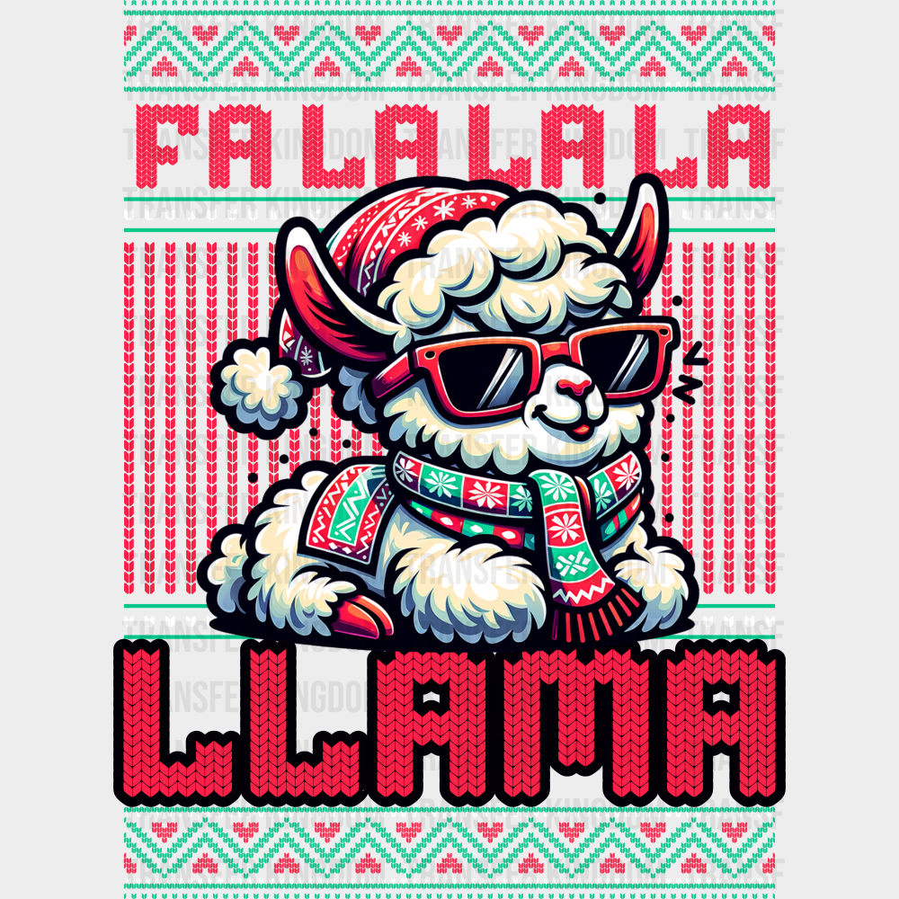 Fa La La La Llama - Christmas DTF Transfer