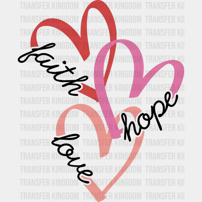 Faith Hope Love DTF Transfers