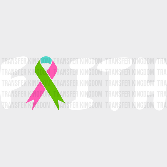 Faith Ribbon Design - Metastatic Breast Cancer Dtf Transfer Unisex S & M (10’’) / Light Color