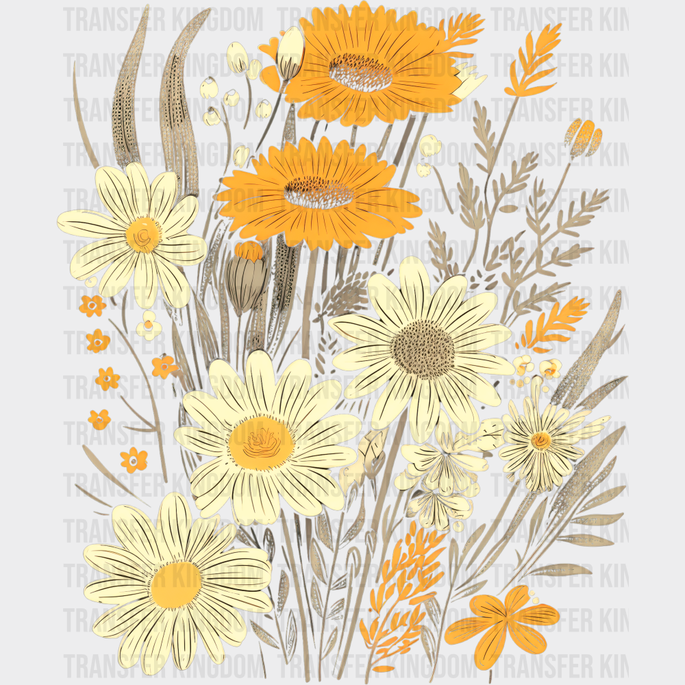 Fall Daisies Fall DTF Transfer