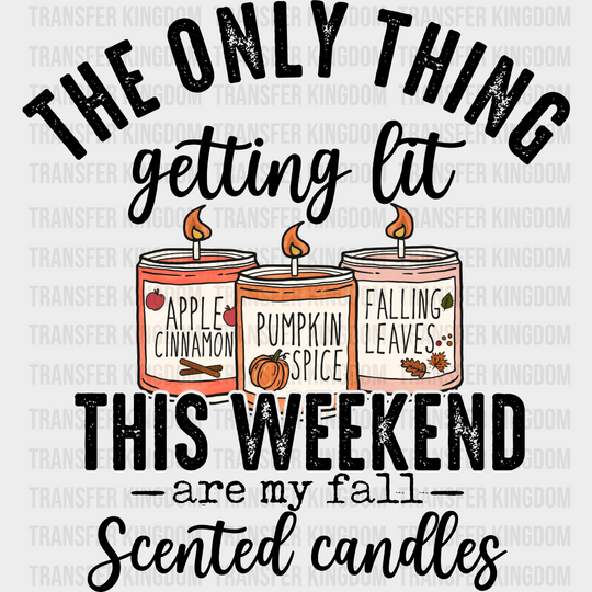 Fall Scented Candles - Fall DTF Transfer Adult Unisex - S & M (10’’) / Dark Color Design (See Imaging)