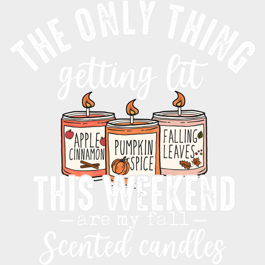 Fall Scented Candles - Fall DTF Transfer Adult Unisex - S & M (10’’) / Light Color Design (See Imaging)