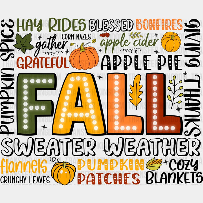FALL Sweater Weather Pumpkin Design - Fall DTF heat transfer