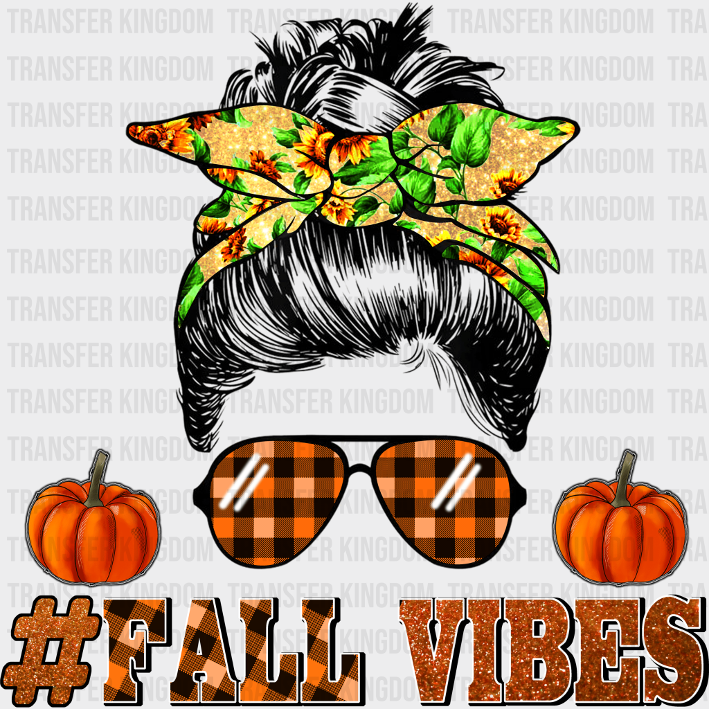 Fall Vibes Glasses - Dtf Transfer