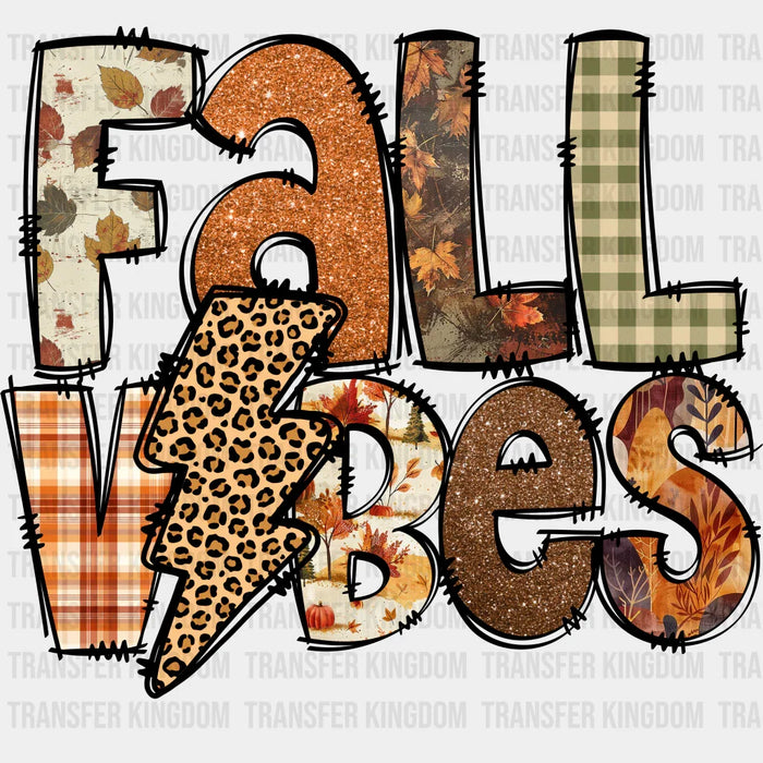 Fall Vibes Lightning - Fall DTF heat transfer