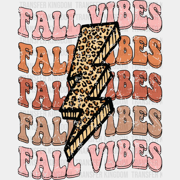 Fall Vibes Lightning - Fall DTF Transfer