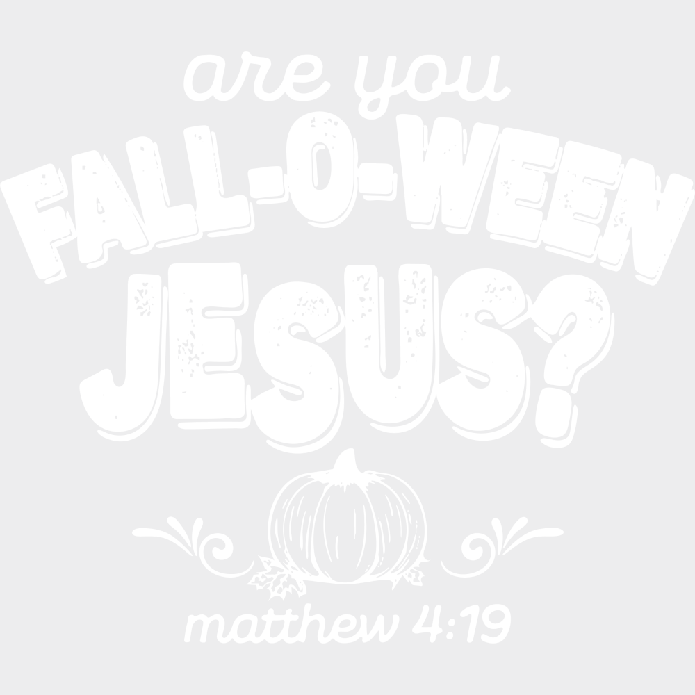 Falloween Jesus Halloween DTF Transfer Adult Unisex S & M (10’’) / Light Color Design (See Imaging)