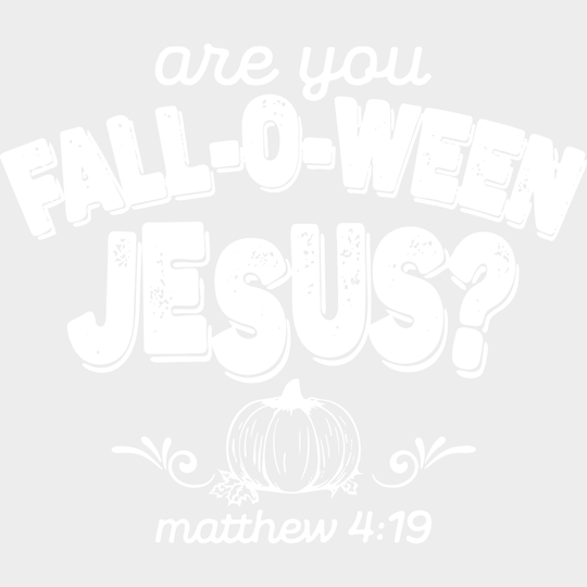 Falloween Jesus Halloween DTF Transfer Adult Unisex S & M (10’’) / Light Color Design (See Imaging)