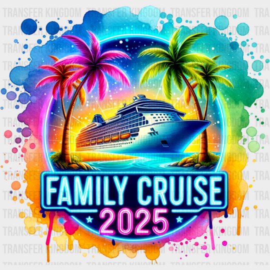 Family Cruise 2025 Colorful Design - Iron On Dtf Transfer