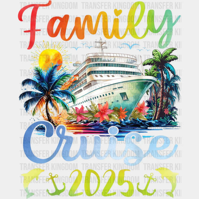 Family Cruise 2025 Flowers & Trees - Vacation DTF Transfer