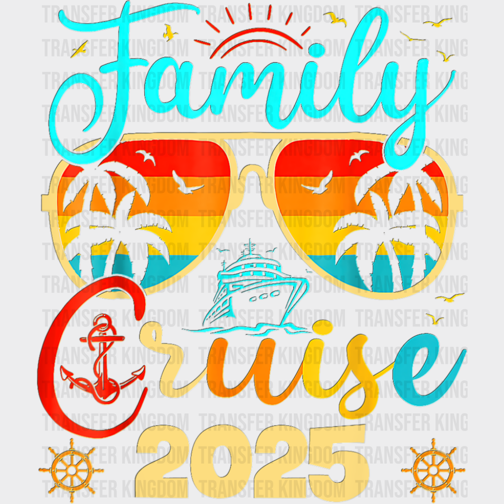 Family Cruise 2025 Yellow Sunglasses - Vacation DTF Transfer