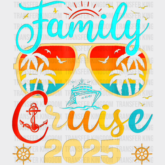 Family Cruise 2025 Yellow Sunglasses - Vacation DTF Transfer