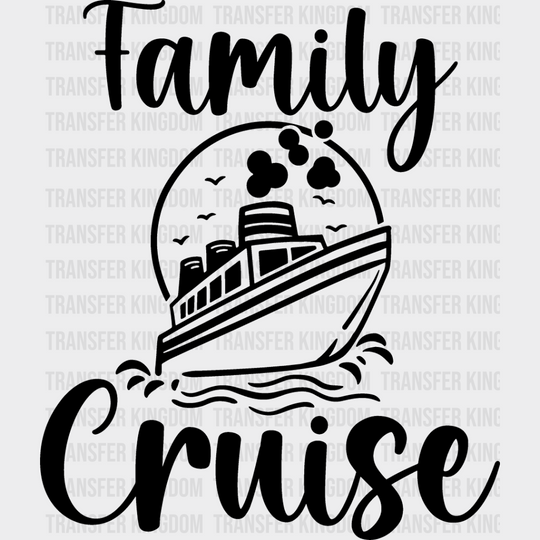 Family Cruise Design - Dtf Heat Transfer Unisex S & M (10’’) / Dark Color See Imaging