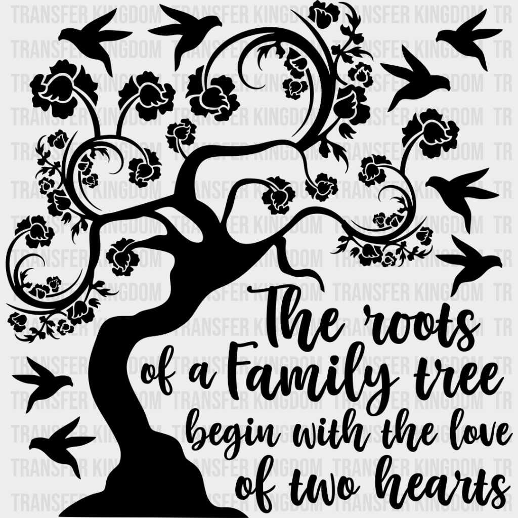 Family Roots Tree Design - Reunion Dtf Heat Transfer Unisex S & M (10’’) / Dark Color See Imaging