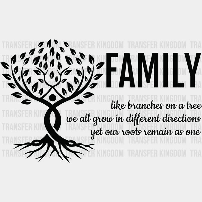 Family Tree Quote - Family Reunion DTF heat transfer