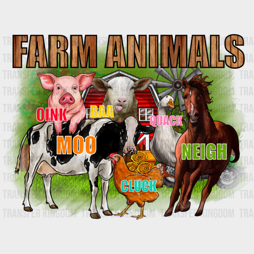 Farm Animals Design - Farmer Dtf Heat Transfer