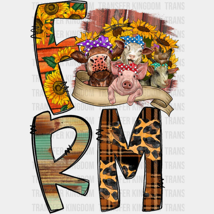Farm Animals Design - Farmer DTF heat transfer