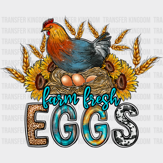 Farm Fresh Eggs - Animals Iron On Dtf Transfer