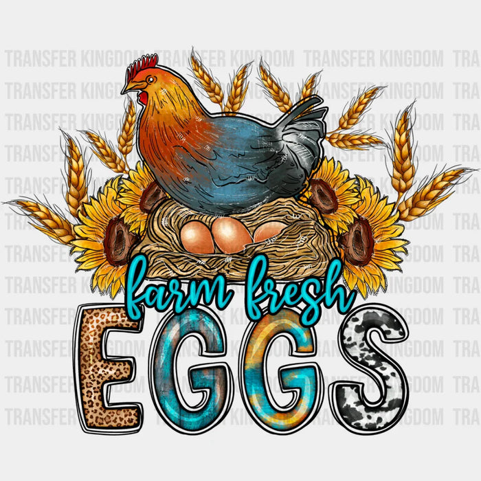 Farm Fresh Eggs - Farm Animals Iron On DTF Transfer
