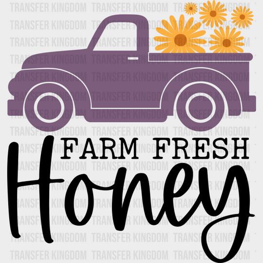 Farm Fresh Honey Truck - Spring DTF Transfer Adult Unisex - S & M (10’’) / Dark Color Design (See Imaging)