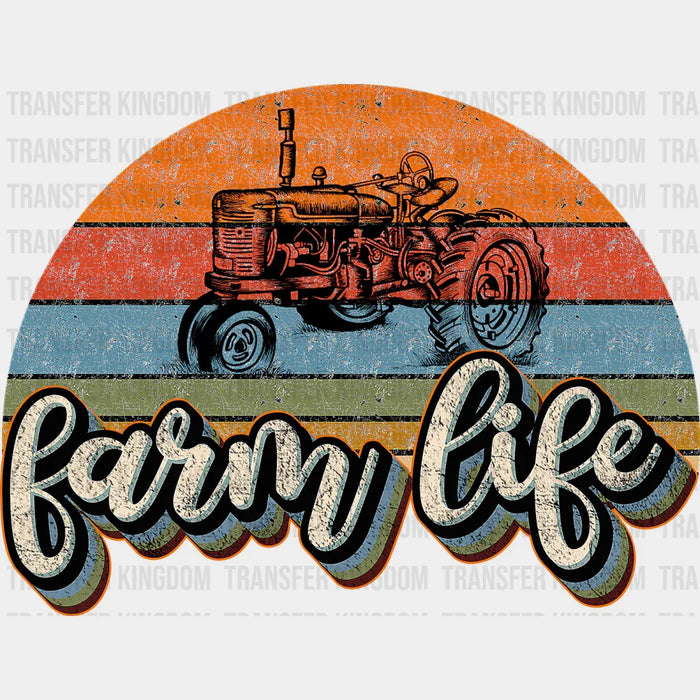 Farm Life Tractor Design - Farmer DTF Transfer