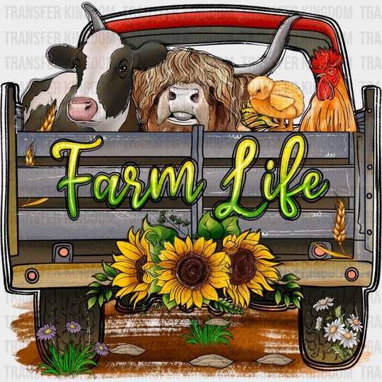 Farm Life Truck Design - Animals Iron On Dtf Transfer