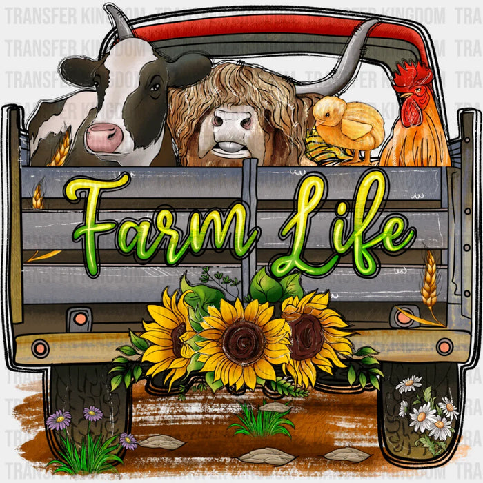 Farm Life Truck Design - Farm Animals Iron On DTF Transfer