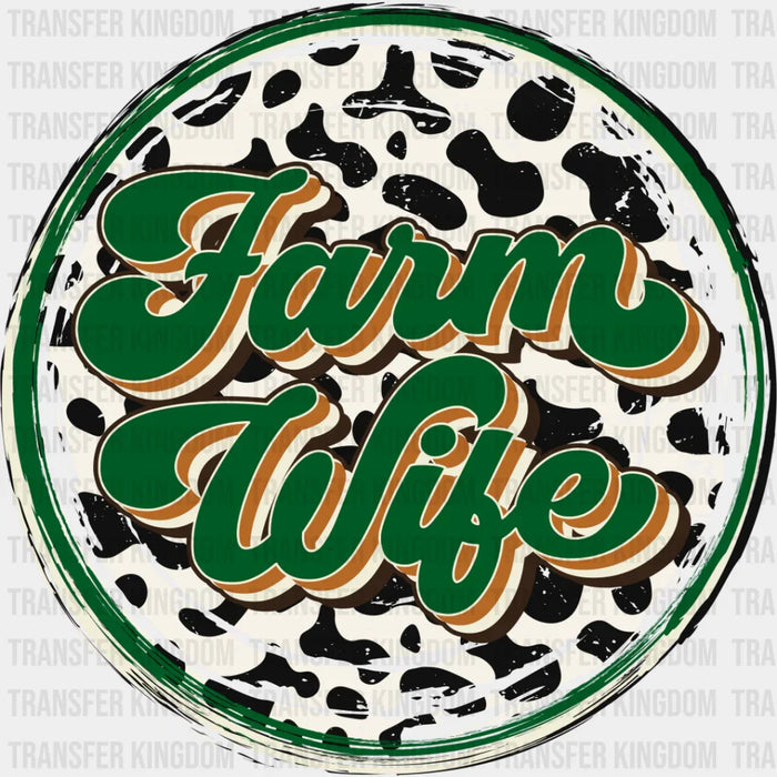 Farm Wife Green Circular Design - Farmer DTF Transfer
