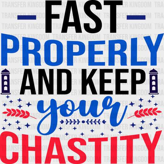 Fast And Keep Your Chastity - Muslim Dtf Transfer Unisex S & M (10’’) / Dark Color Design See