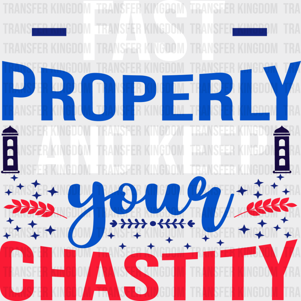 Fast And Keep Your Chastity - Muslim Dtf Transfer Unisex S & M (10’’) / Light Color Design See