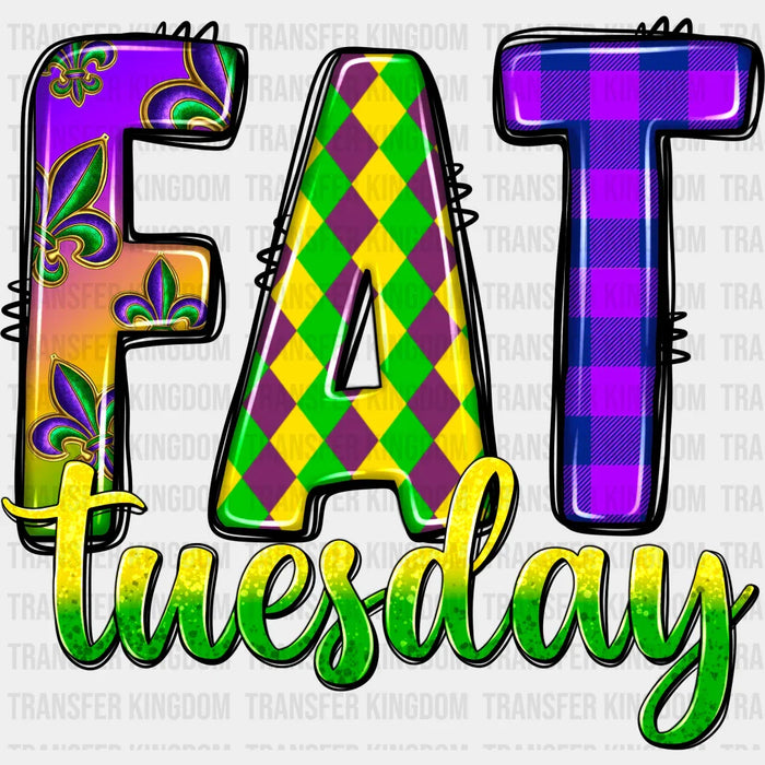 Fat Tuesday Mardi Gras Design- Mardi Gras DTF heat transfer